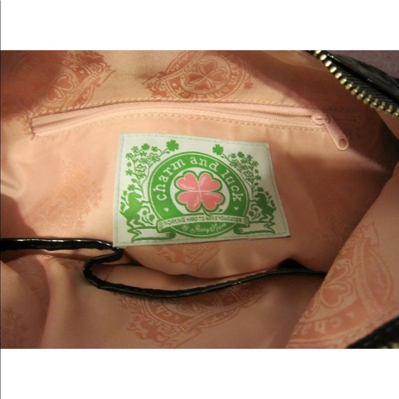 Charm and luck alligator print leather crystals